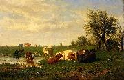 Gerard Bilders Cows in the meadow oil painting picture wholesale